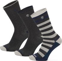 Mens 3 Pack Comfort Stripe Crew