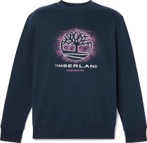 Mens Front Seasonal Tree Logo Graphic Crewnec