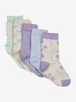 Minymo Socks w. Pattern (5-pack) Kinder Sportsocken