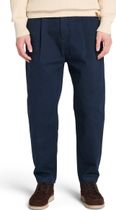 Mens Washed Peached Twill Pleated Pant