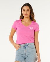 RipCurl RC Heart V Neck Tee Damen T-Shirt für sämtliche Outdoor Aktivitäten