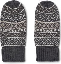 Wheat Jacquard Mittens Haansi