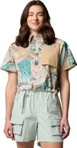 Cove Beach Printed Woven Cropped Short Sleeve