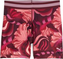 W Puma Strong Floral Ribbon Short Tight - AOP HW 4"