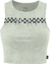 Check Wash Fitted Crop Tank