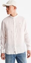 Mens Linen Korean Collar Shirt