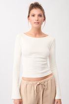 Ribbed Boat Neckline