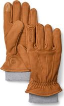 Leather Glove With Rib Knit