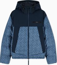 EA7 Mountain M Poly Down Hooded Jacket Logo Repeat Daunenjacke für Herren