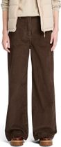 Womens Washed Corduroy Wide-leg Pants