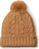 Womens Cable Pom Beanie