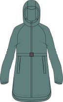 Woman Coat Rain FIX Hood