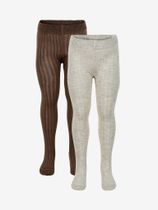 Minymo Stocking - Solid rib 2-pack Kinder Trekking & Wandersocken