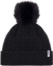 Colmar Beanie With Shiny Threads IN Tone, Detachable Synthetic Fur Pompon AND Polar Lining