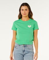 RipCurl RC Heart Logos Tee Damen T-Shirt für sämtliche Outdoor Aktivitäten