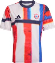 adidas Fc Bayern SS26 Pre-match Jersey Kids Junior Boys and Girls Kids's T-shirt for any outdoor activities