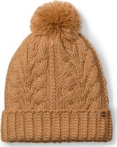 Womens Cable Pom Beanie