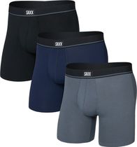 Saxx Essential Cotton Boxer Brief FLY 3PK Men's technical base layer