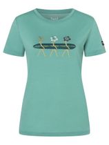Super.Natural W Surfing Flowers Tee Damen Laufshirt