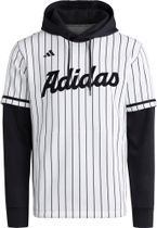 adidas Dugout Pinstripe Youth Hooded Jersey