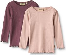 Wheat 2 Rib T-shirt Long Sleeve Ida Mädchen Longsleeve für Freizeit und Outdooraktivitäten