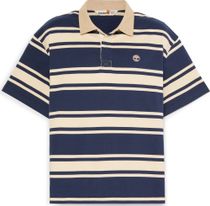 Timberland Mens All Gender Striped Short-sleeve Rugby Polo