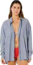 RipCurl Beach Days Pinstripe Shirt Damen Longsleeve für Freizeit und Outdooraktivitäten