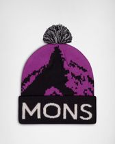 Mtn Pixel Merino Pom Pom Beanie