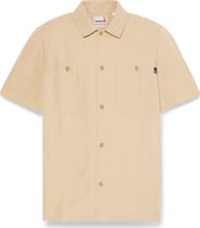 Mens Cotton Linen Short Sleeve Utility Overshirt