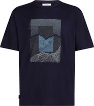 Icebreaker Men Merino 150 Tech Lite Short Sleeve Relaxed Tee Mountain Shift Men's Running Shirt