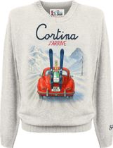 MC2 Saint Barth Heron Print Round-neck Sweater Print