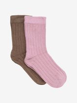 Minymo Ankle Sock - rib (2-pack) Kinder Sportsocken