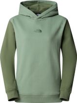 Womens Color Block Relaxed Hooded Sweatshirt