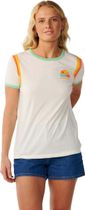 RipCurl Line UP Ringer Standard Tee Damen T-Shirt für sämtliche Outdoor Aktivitäten
