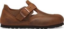 Birkenstock London Nova Basecamp Velour Leather Wax Pra. Brown