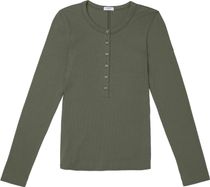 DU/ER Ribbed Pima Long Sleeve Henley Damen Longsleeve für Freizeit und Outdooraktivitäten