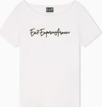 EA7 Train Logo Series W Handwritten Tee SS Crossover - Train Logo Series W Handwritten Tee SS Crossover Damen T-Shirt für sämtliche Outdoor Aktivitäten