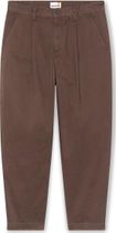Mens Washed Peached Twill Pleated Pant