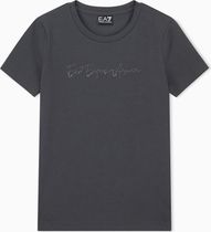 EA7 Train Logo Series W Tee SS Studs - Train Logo Series W Tee SS Studs Damen T-Shirt für sämtliche Outdoor Aktivitäten