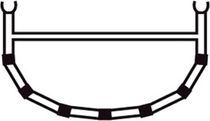 4-Cross Rib W/Top Bar 15.5'/17'/18.5'