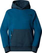 Mens Color Block Relaxed Hooded Sweatshirt