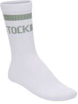 Birkenstock Cotton Crew Stripe White / Pure Sage