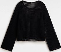 Mila Open Knit Crop Crew