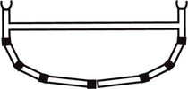 5-Cross Rib W/Top Bar 15.5'/17'/18.5'