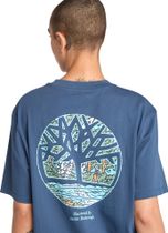 Mens Illustrated Tree Logo Back Graphic Tee