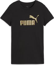 Puma Essentials NO 1 Logo Metallic Tee Damen Laufshirt