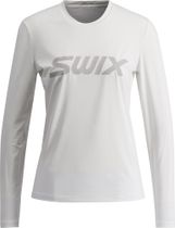Swix Relay LS W, Bright White, L Unisex Langarm Laufshirt