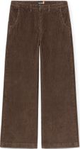 Womens Washed Corduroy Wide-leg Pants