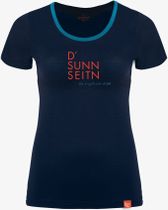 Kurzarm-shirt Merino D'sunnseitn Nachtblau