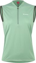 Women Bike Sleeveless Shirt Half Zip Plain
